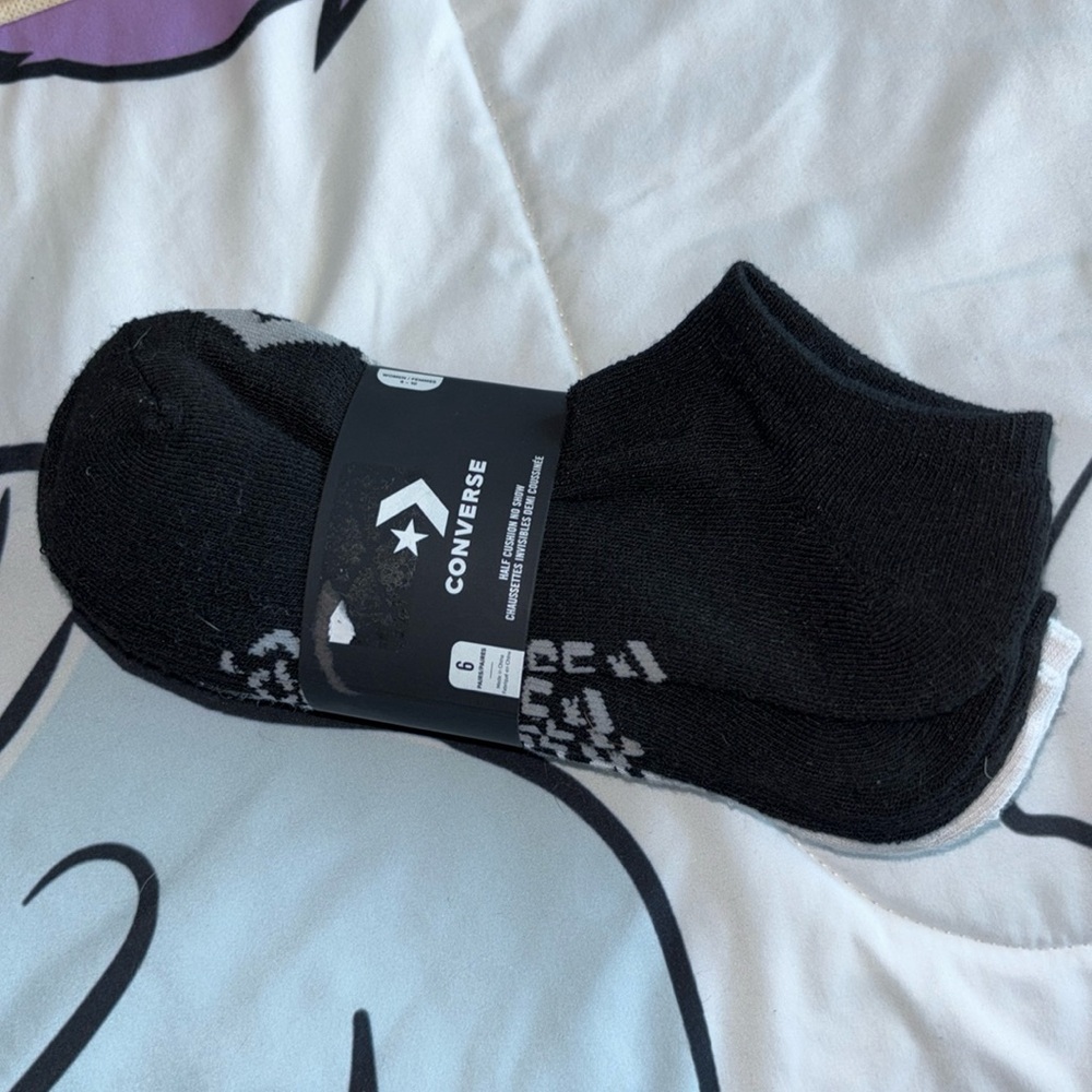 Converse woman's Casual Socks in Black and Gray